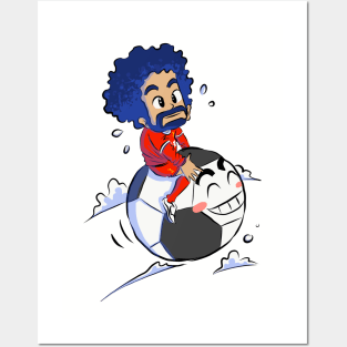 Fly with the ball Salah! Posters and Art